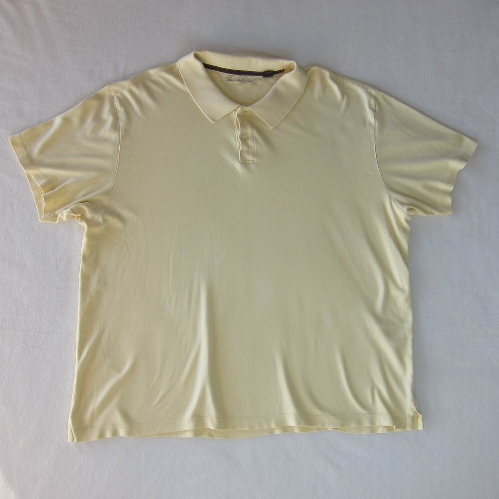 Tasso Elba Men's Light Yellow Polo Size XL 100% Cotton